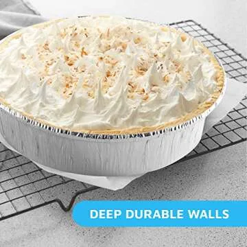 MontoPack 9” Round Aluminum Foil Pans with Clear Lids | Disposable Containers with Straight Walls ...