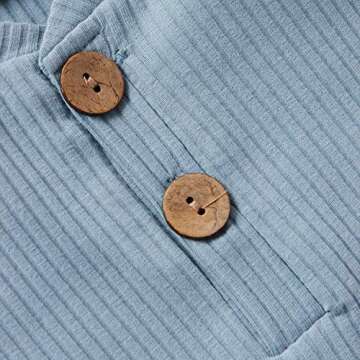 Meiweileya Newborn Baby Boy Girls Clothes Solid Ribbed Short Sleeve Romper Shorts Set Summer Outfits (Dark Blue, 0-3 Months)