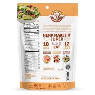 Manitoba Harvest Hemp Seeds, 24 oz; 10g Plant Based Protein and 12g Omega 3 & 6 per Serving | Perfec...