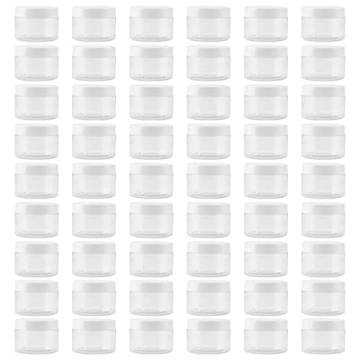 LEXININ 65 Pack 4oz Clear Plastic Jars for Ultimate Storage Solutions