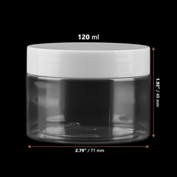 LEXININ 65 Clear Plastic Storage Jars for Party Favors