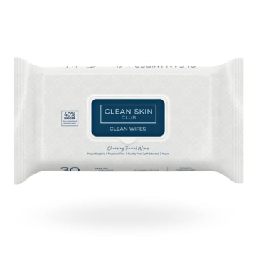 Clean Skin Club XL Premium Face Wipes - 30 Count, Eco-Friendly, Extra Moist Makeup Remover