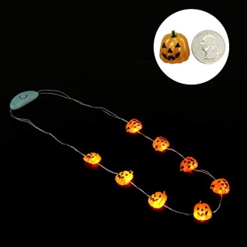 JASHIKA Halloween LED Necklace Set with 3 Designs