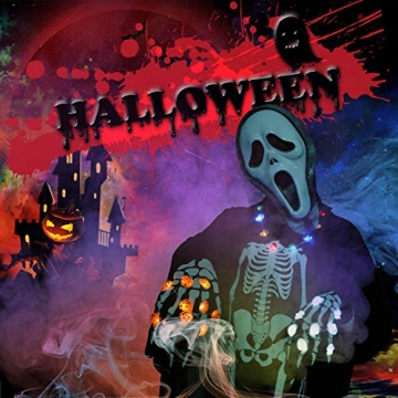 JASHIKA Halloween LED Necklace Set with 3 Designs