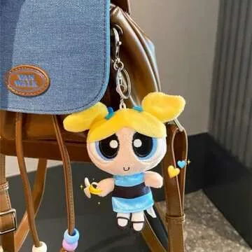 Zgwafdww The Police Girls Bubbes Buttercup and Blossom Stuffed Plush Toy Pendants Backpack Shoulder Bag Plush Doll Birthday and Christmas Gifts for Friends (4.7in 3pcs)…