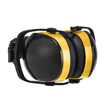 Shop Amazon Basics Noise-Reduction Safety Earmuffs - Ultimate Ear Protection, Black/Yellow