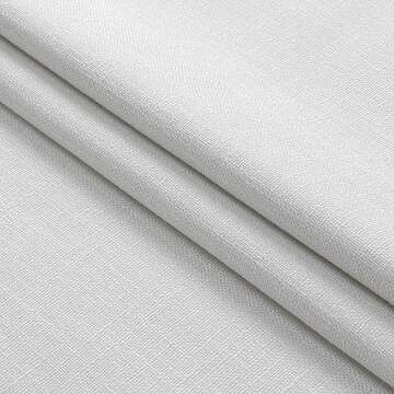Pinch Pleated Blackout Curtain Panels with Full Blackout Liner Linen Texture Window Treatment Sets with Back Tab for Living Room Bedroom Thermal Insulated Drape with 9 Hooks, 40"x95"x2, White
