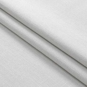 Pinch Pleated Blackout Curtain Panels with Full Blackout Liner Linen Texture Window Treatment Sets with Back Tab for Living Room Bedroom Thermal Insulated Drape with 9 Hooks, 40"x95"x2, White