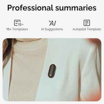 PLAUD NotePin Voice Recorder - AI Notetaker with App Control