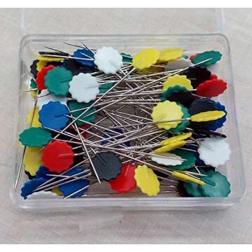 Sewing 2 Boxes Flower Head Pins(200PCS) Dressmaking Wedding Quilting Patchwork pins Accessories