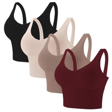 Eleplus Comfy Cami Bra Pack for Women - 4 Pieces