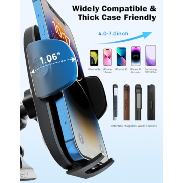 Durable JOYTUTUS Adjustable Metal Phone Holder for Car Vent
