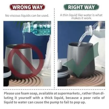 BosilunLife 12 oz Ceramic Foam Soap Dispenser for Home