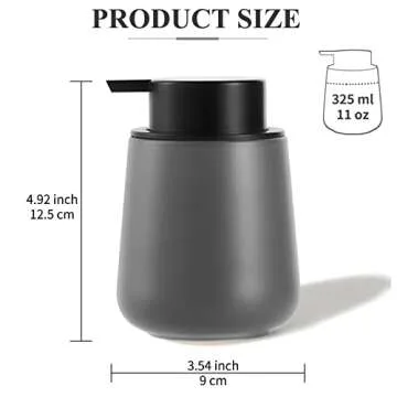 BosilunLife 12 oz Ceramic Foam Soap Dispenser for Home