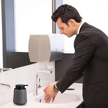 BosilunLife 12 oz Ceramic Foam Soap Dispenser for Home