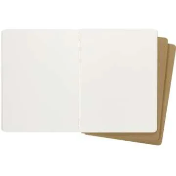 Moleskine Cahier Journal, Soft Cover, Large (5" x 8.25") Ruled/Lined, Black, 80 Pages (Set of 3)