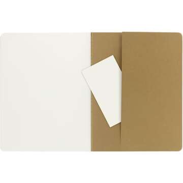 Moleskine Cahier Journal, Soft Cover, Large (5" x 8.25") Ruled/Lined, Black, 80 Pages (Set of 3)