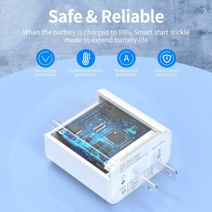 20W USB C Charger 3-Pack for iPhone Fast Charging