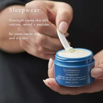 Bioelements Sleepwear - 1.5 fl oz - Night Cream for Dry to Combination Skin - With Calcium, Retinol & Peptides - Vegan, Gluten Free - Never Tested on Animals
