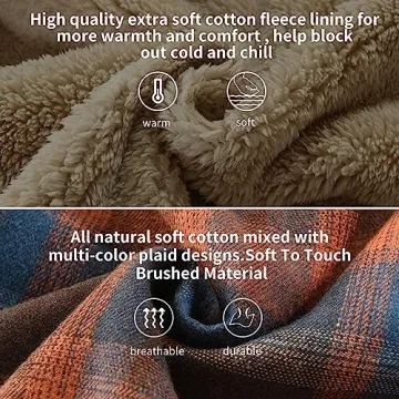 Elesuit Men's Soft Sherpa Lined Fleece Hoodie Orange