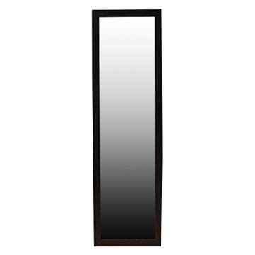 Home Basics Easel Back Full Length Mirror with MDF Frame (1, Mahogany), 11" x 47"
