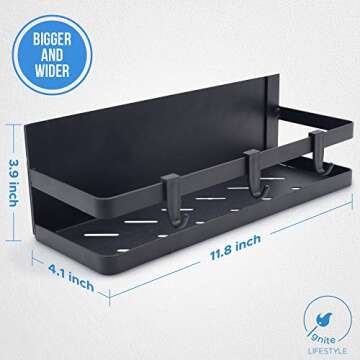 Magnetic Spice Rack for Refrigerator with Hooks