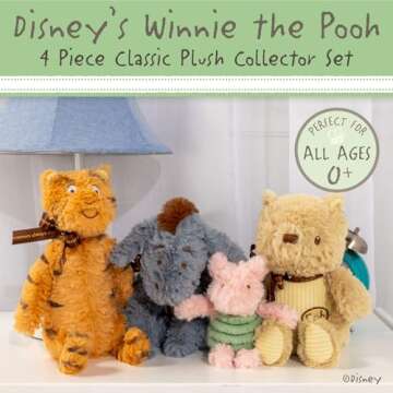 KIDS PREFERRED Disney Baby Classic Winnie The Pooh and Friends 4 Piece Plush Collector Set Stuffed A...