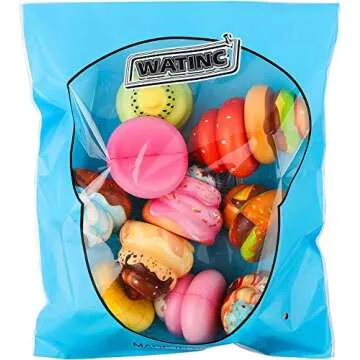 WATINC Random 12 Pcs Kawaii Soft Poo Squeeze Cream Scented Stress Relif Toy, Decorative Props Gift Hand Toy for Kids