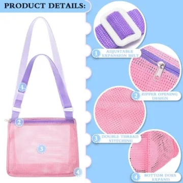 UMUACCAN Beach Toy Mesh Bags for Kids Adventures