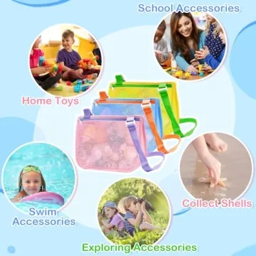 UMUACCAN Beach Toy Mesh Bags for Kids Adventures