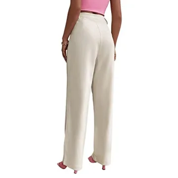 SweatyRocks Women's Stylish High Waist Long Pants - Office Trousers