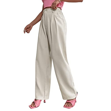 SweatyRocks Women's Stylish High Waist Long Pants - Office Trousers