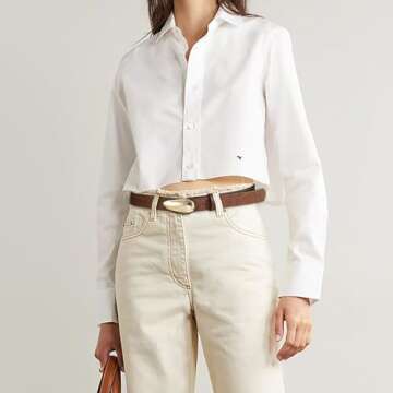 RISANTRY Women Brown Leather Belt Fashion Brown Snake Print Belt for Women Gold Buckle Perfect for Jeans