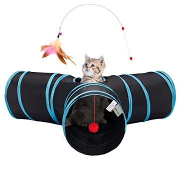 Tempcore Cat Tunnel Tube Toys - Fun for Indoor Pets! Multiple Playways!