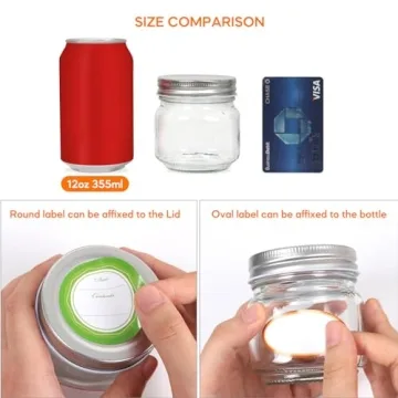 30 Small Mason Jars - 8 oz Glass Storage Set