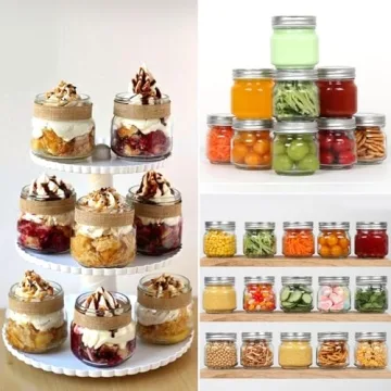 30 Small Mason Jars - 8 oz Glass Storage Set