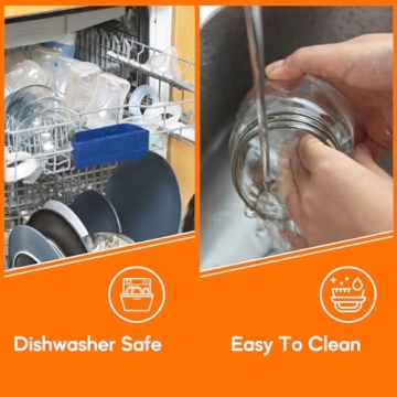 30 Small Mason Jars - 8 oz Glass Storage Set