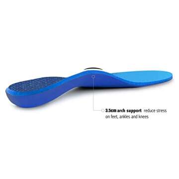 Plantar Fasciitis Feet Insoles Arch Supports Orthotics Inserts Relieve Flat Feet, High Arch (Mens 12-12 1/2 | Womens 14-14 1/2)