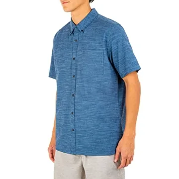 Hurley Men's One and Only Textured Short Sleeve Button Up