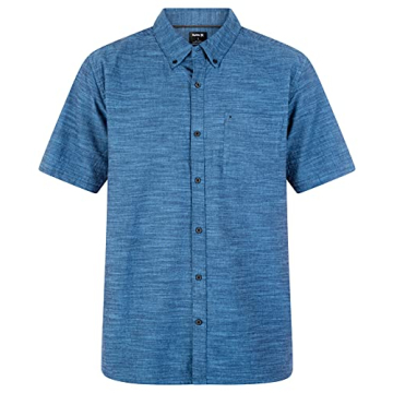 Hurley Men's One and Only Textured Short Sleeve Button Up
