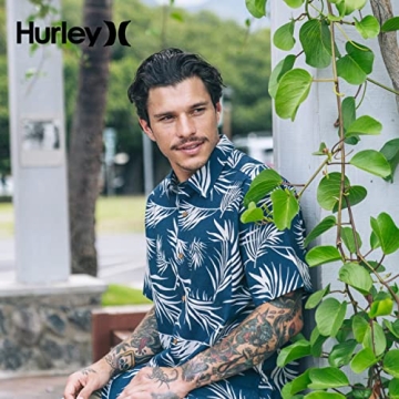 Hurley Men's One and Only Textured Short Sleeve Button Up