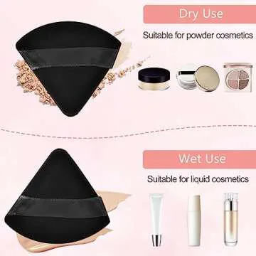 8 PCS Pure Cotton Powder Puff Face Triangle Sponge Ultra Soft Makeup Puffs Reusable Washable Face Powder Sponges Puff Cosmetic Foundation Sponge With Strap For Loose Pressed Body Powder Under Eye