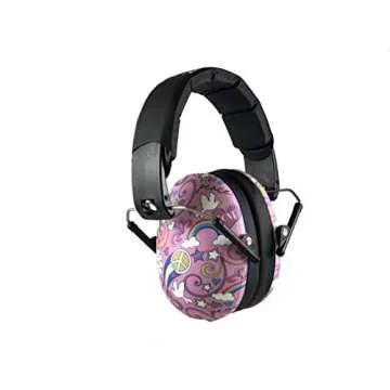 Banz Kidz Earmuffs 2 Years & Older – Peace - Loud Noise Cancelling Kids Headphones & Toddler Ear Muffs, Size Adjustable