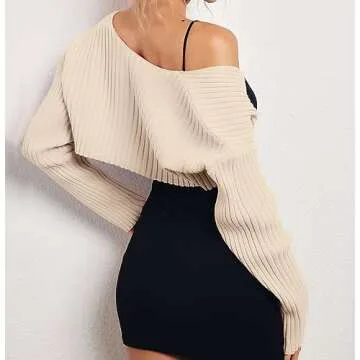 LILLUSORY Women's Versatile Crop Cardigan for Style
