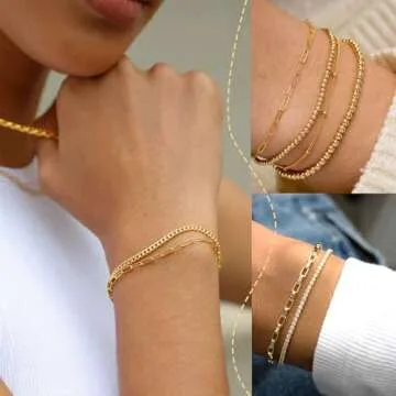 iF YOU Gold Bracelets for Women Waterproof and Trendy