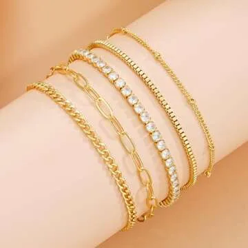 iF YOU Gold Bracelets for Women Waterproof and Trendy