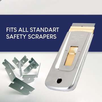 CANOPUS Single Edge Industrial Razor Blades, 100% Made in USA, Heavy Duty Straight Edge Razors, Box & Carton Cutter Replacement Blades, Glass & Paint Scraper Razor Blades (Box of 100)