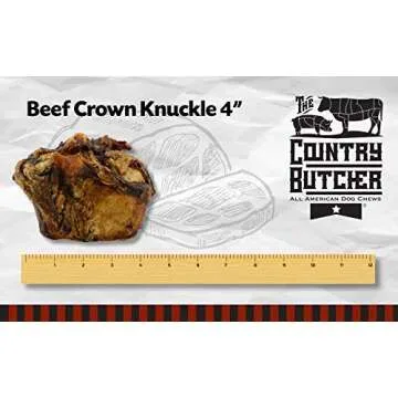 Beef Knuckle Dog Bones for Aggressive Chewers - 8 Count