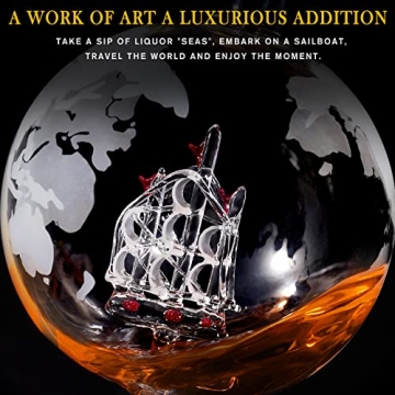 Unique Whiskey Decanter Globe Set for Men