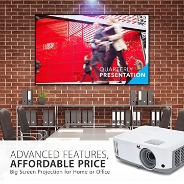 ViewSonic 4000 Lumens WXGA High Brightness Projector for Home and Office with HDMI Vertical Keystone (PA503W)